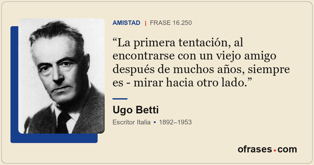 La primera tentación, al encontrarse con un viejo amigo después de muchos años,...