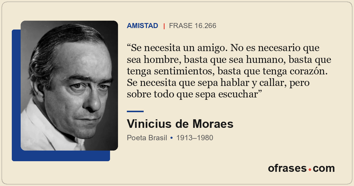 Se necesita un amigo. No es necesario que sea hombre, basta que sea humano, bast...