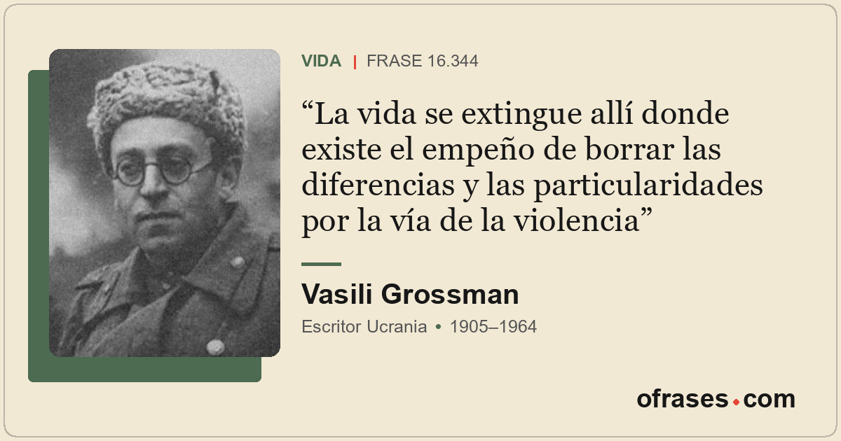 La vida se extingue allí donde existe el empeño de borrar las diferencias y las...