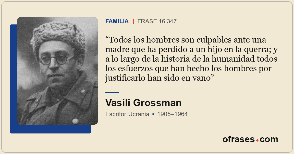 Todos los hombres son culpables ante una madre que ha perdido a un hijo en la qu...