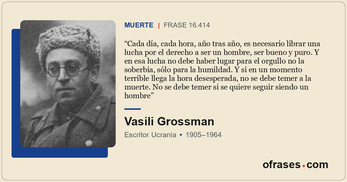 Cada día, cada hora, año tras año, es necesario librar una lucha por el derecho...