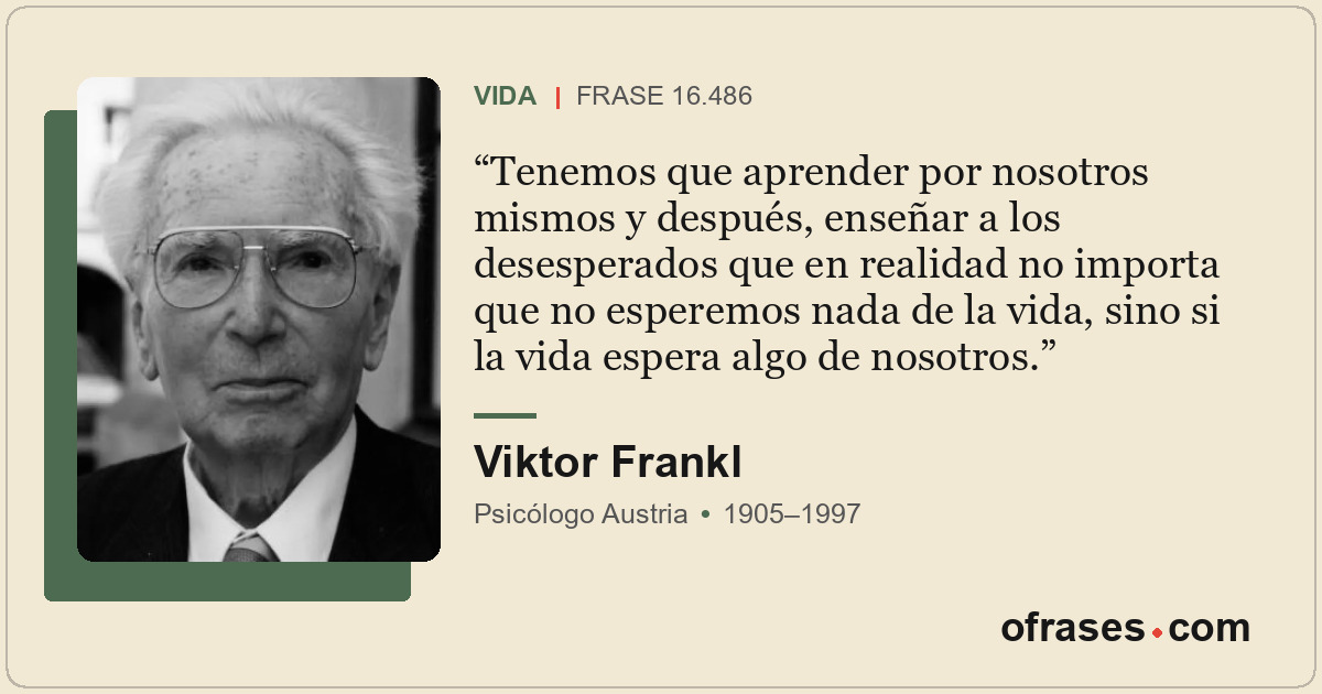 Tenemos que aprender por nosotros mismos y después, enseñar a los desesperados q...