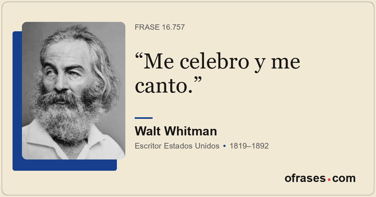 Me celebro y me canto.