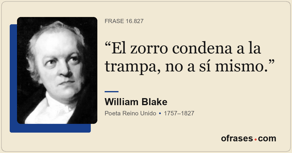 El zorro condena a la trampa, no a sí mismo.