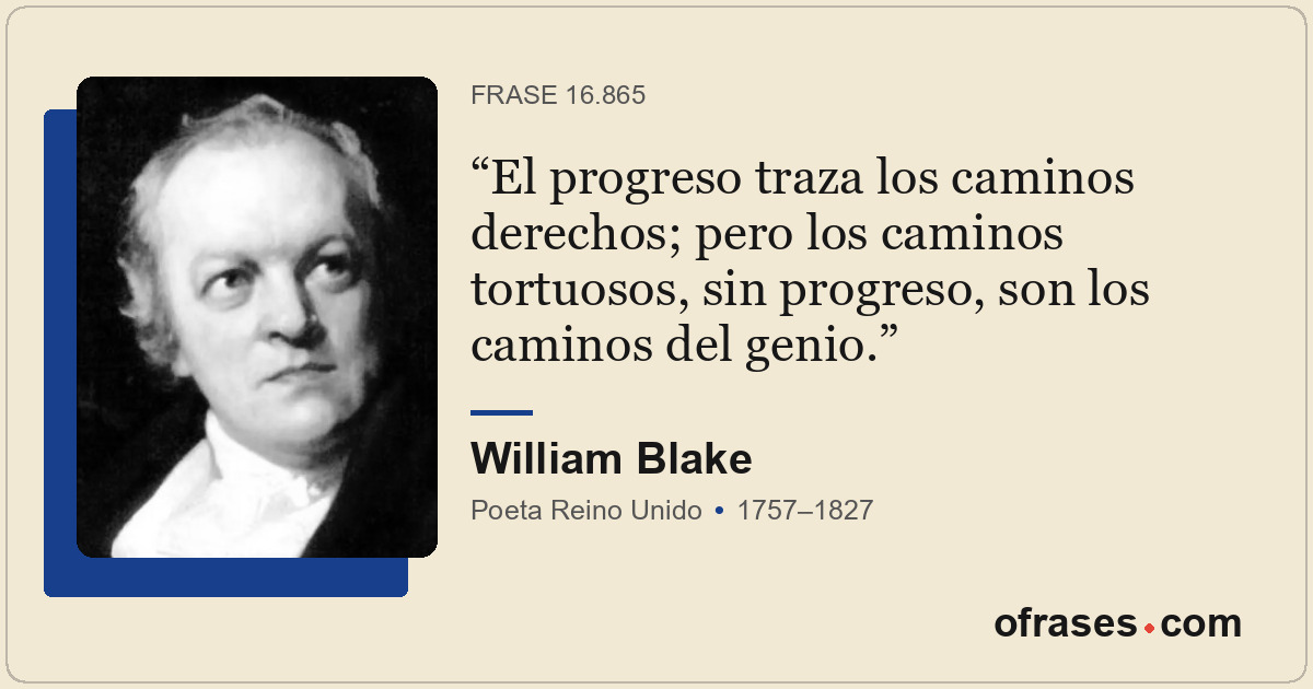El progreso traza los caminos derechos; pero los caminos tortuosos, sin progreso...