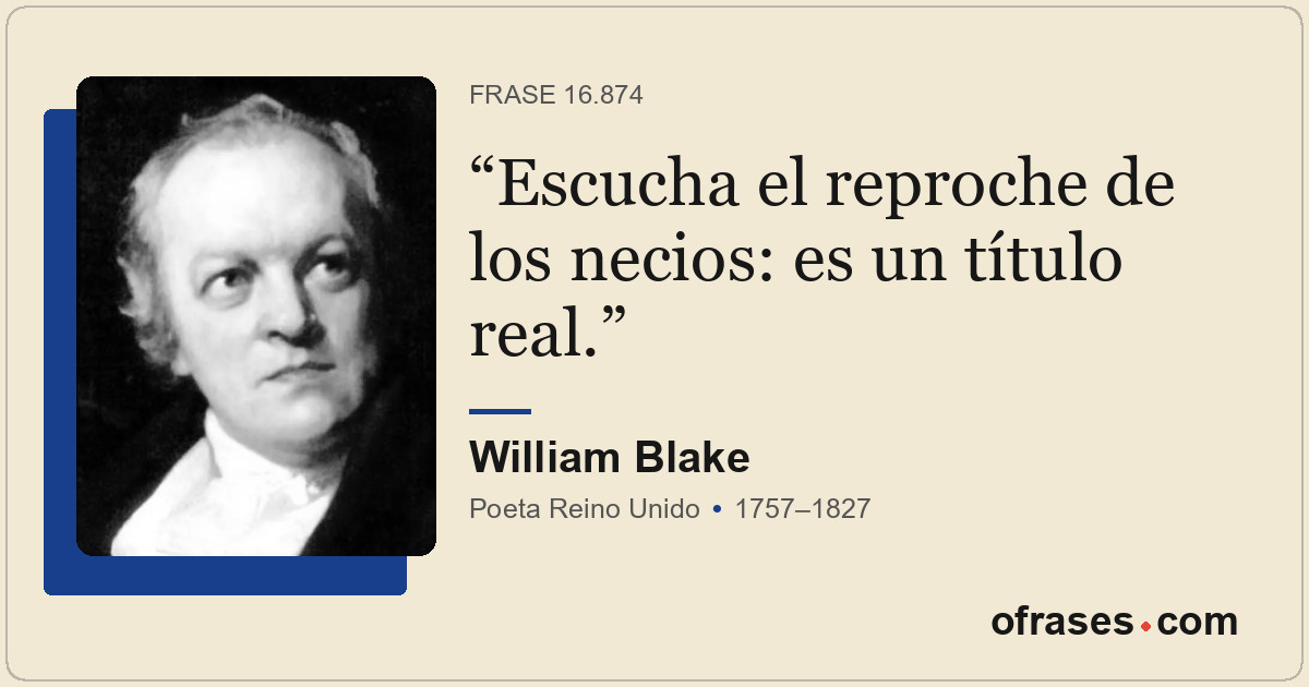 Escucha el reproche de los necios: es un título real.