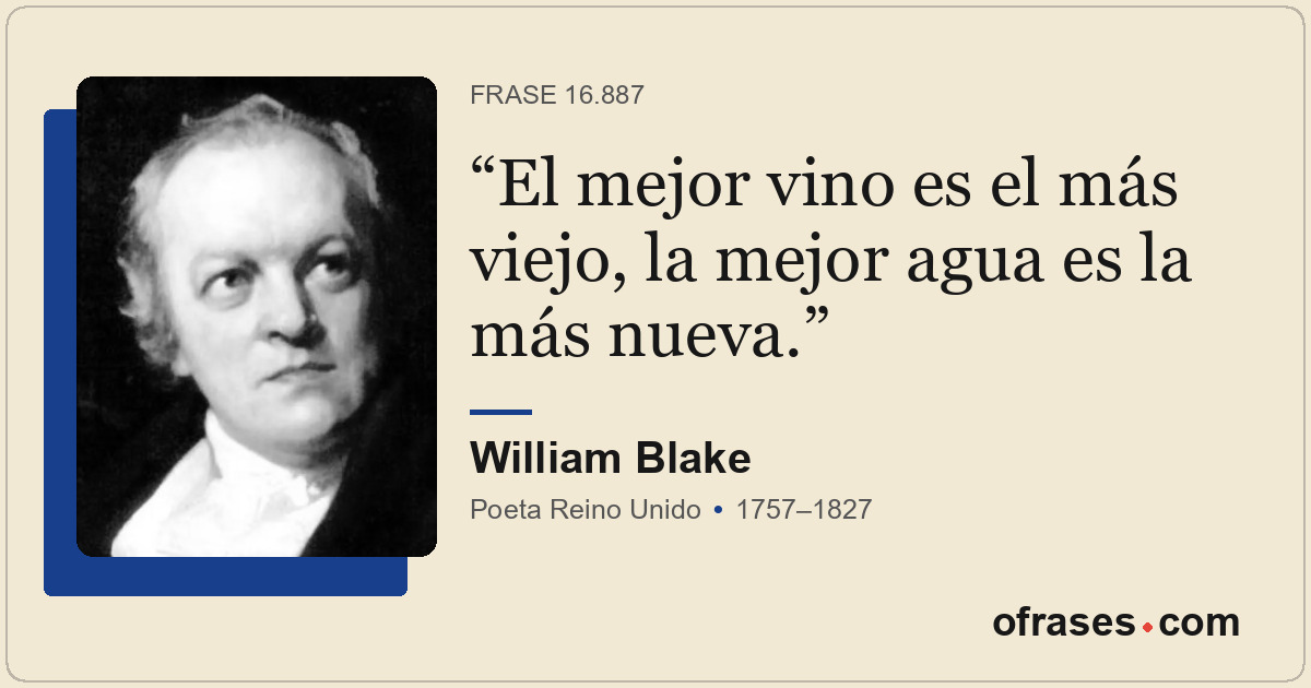 El mejor vino es el más viejo, la mejor agua es la más nueva.