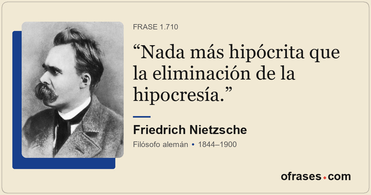 Nada más hipócrita que la eliminación de la hipocresía.