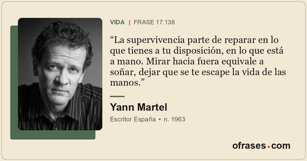 La supervivencia parte de reparar en lo que tienes a tu disposición, en lo que e...