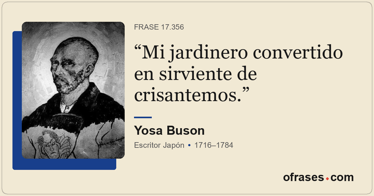 Mi jardinero convertido en sirviente de crisantemos.