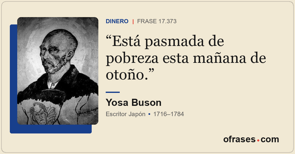 Está pasmada de pobreza esta mañana de otoño.