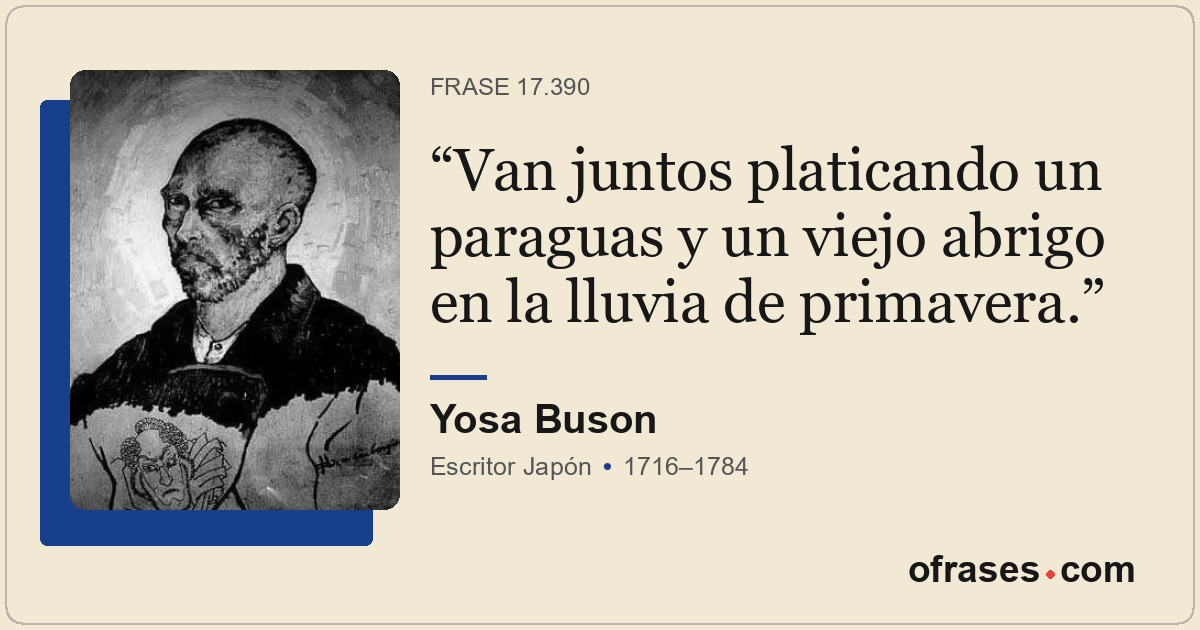 Van juntos platicando un paraguas y un viejo abrigo en la lluvia de primavera.