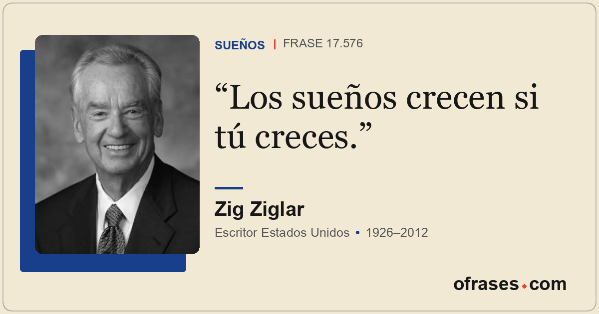 Los sueños crecen si tú creces.