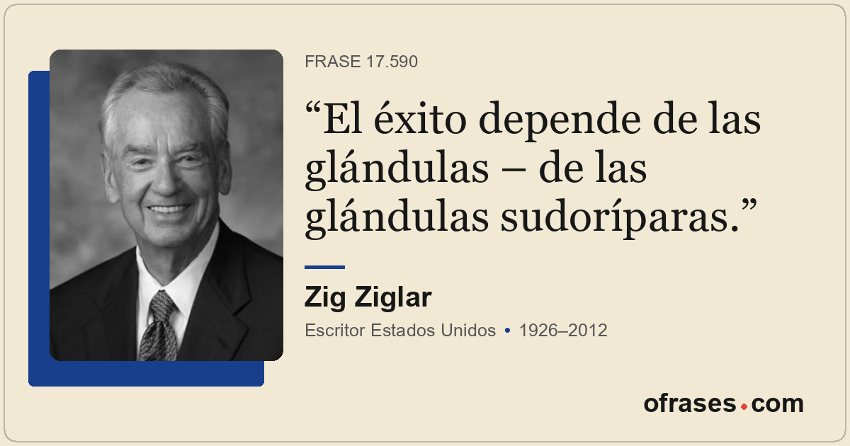 El éxito depende de las glándulas – de las glándulas sudoríparas.