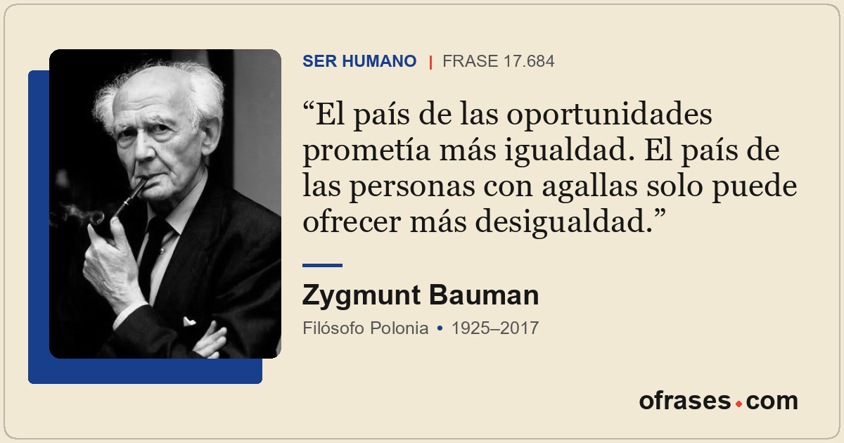 El país de las oportunidades prometía más igualdad. El país de las personas con...