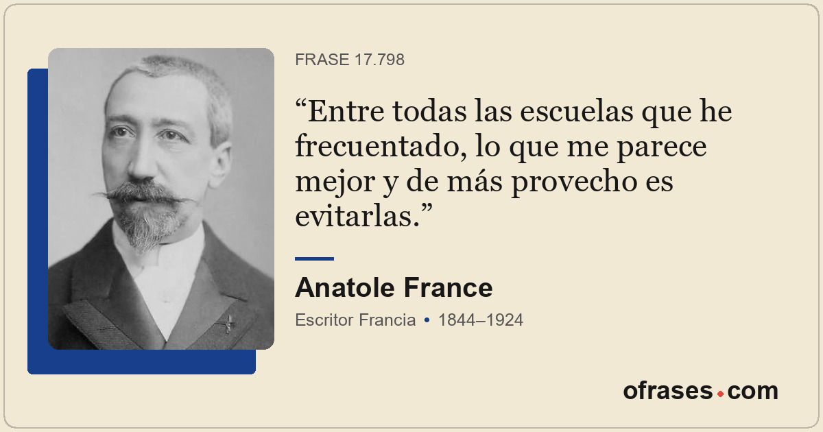 Entre todas las escuelas que he frecuentado, lo que me parece mejor y de más pro...