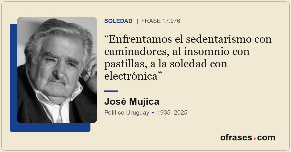 Enfrentamos el sedentarismo con caminadores, al insomnio con pastillas, a la sol...
