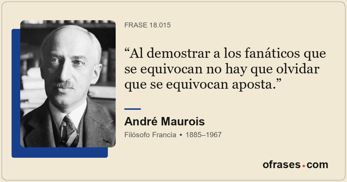 Al demostrar a los fanáticos que se equivocan no hay que olvidar que se equivoca...