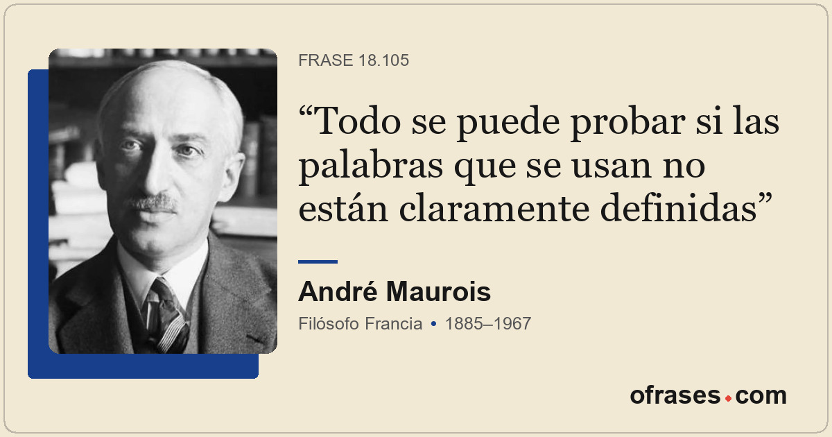 Todo se puede probar si las palabras que se usan no están claramente definidas