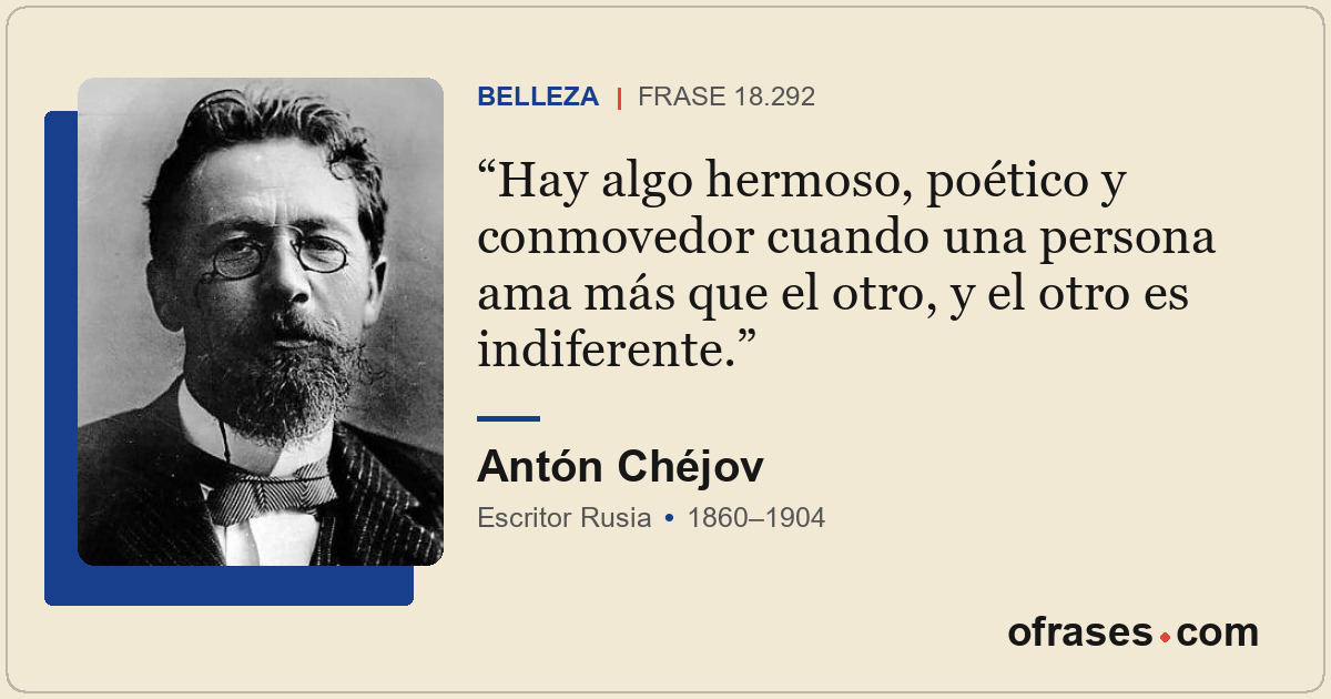 Hay algo hermoso, poético y conmovedor cuando una persona ama más que el otro, y...