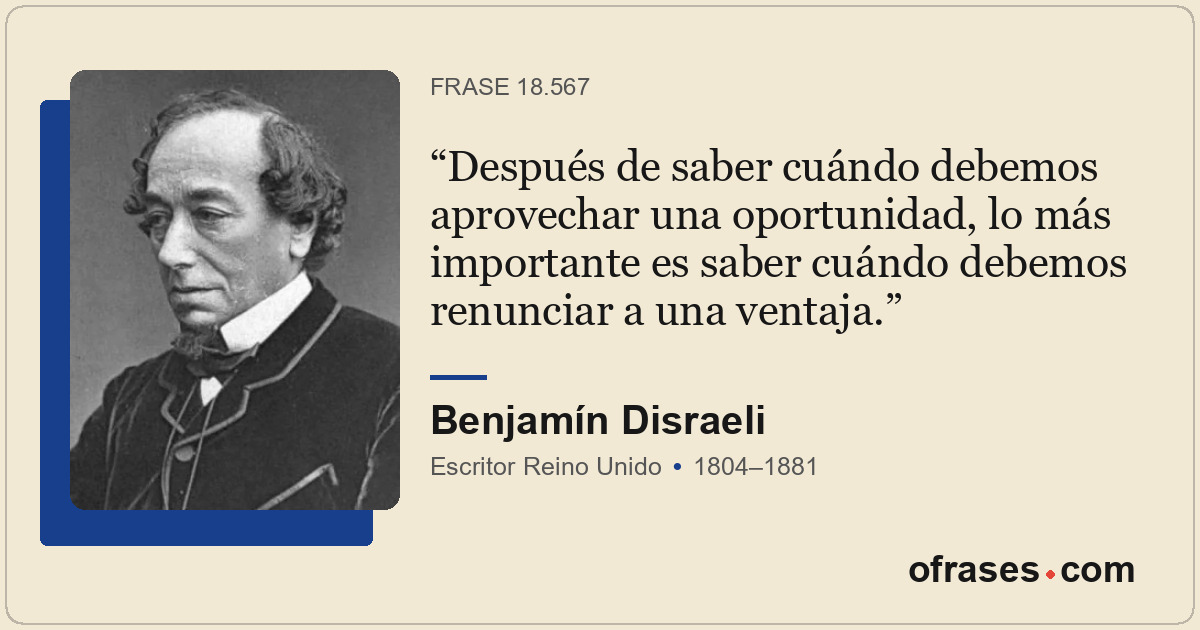 Después de saber cuándo debemos aprovechar una oportunidad, lo más importante es...