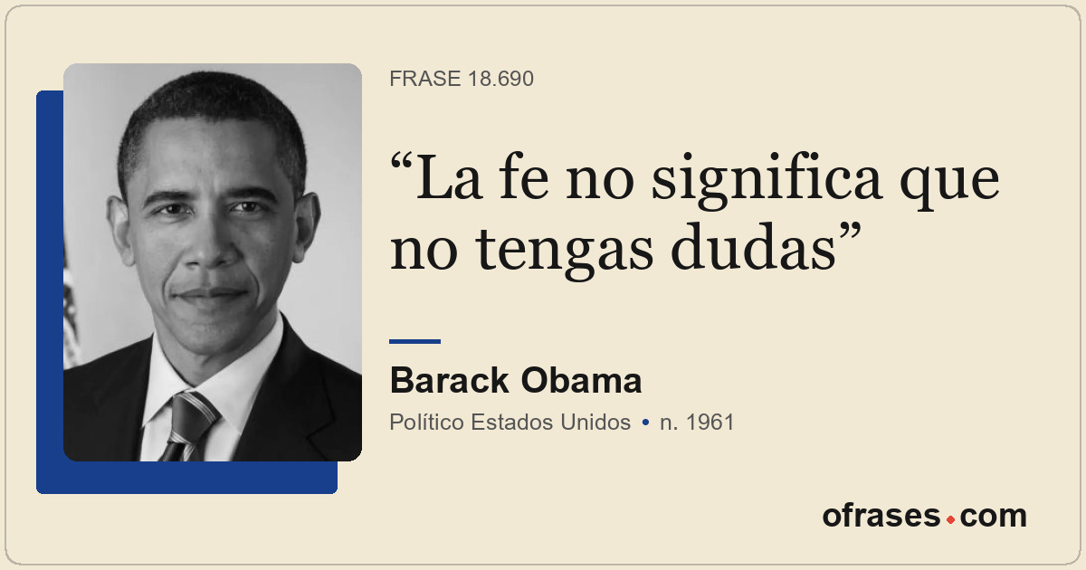 La fe no significa que no tengas dudas