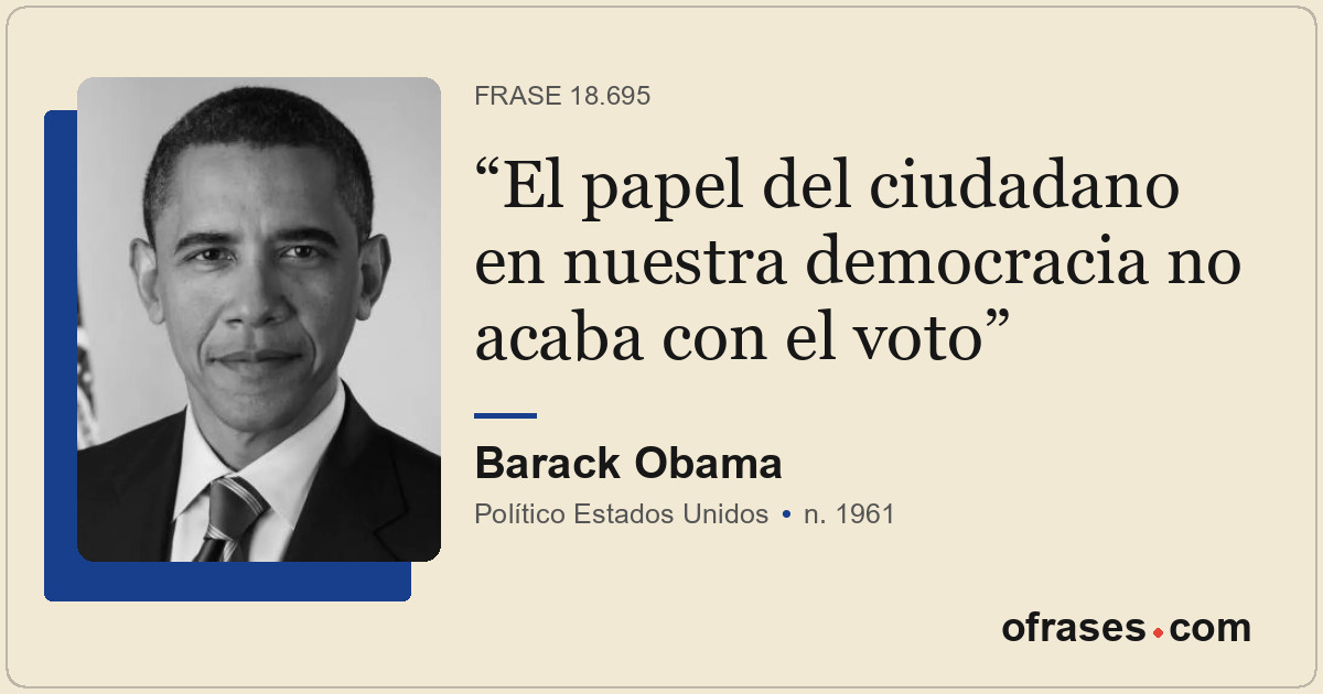 El papel del ciudadano en nuestra democracia no acaba con el voto