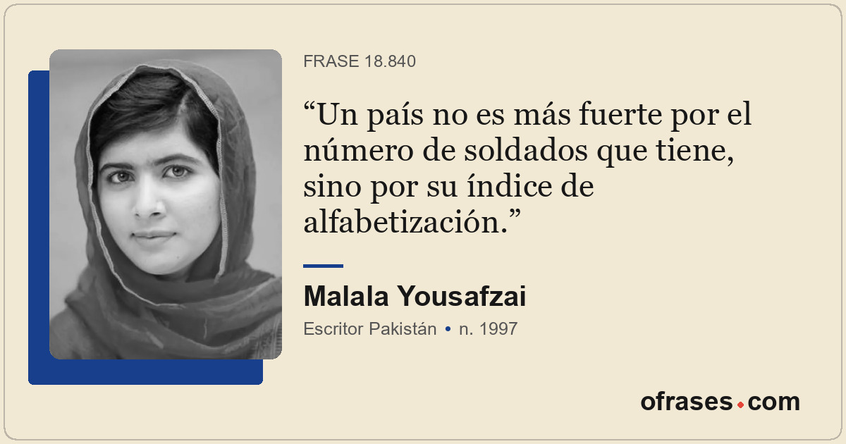 Un país no es más fuerte por el número de soldados que tiene, sino por su índice...