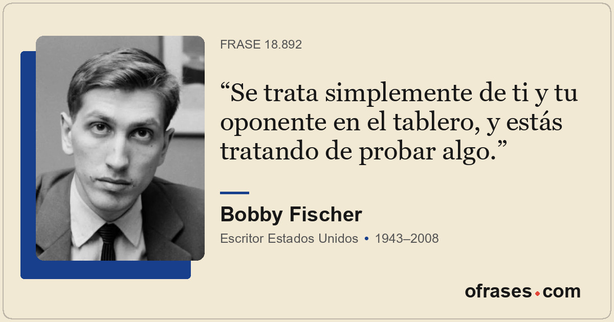 Se trata simplemente de ti y tu oponente en el tablero, y estás tratando de prob...