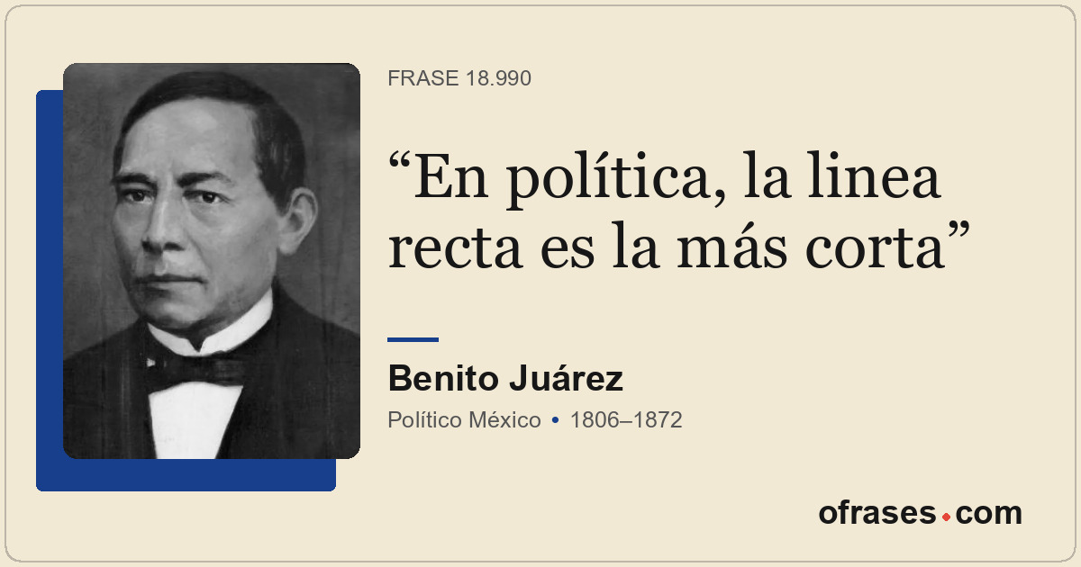 En política, la linea recta es la más corta