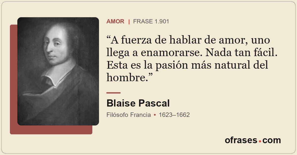 A fuerza de hablar de amor, uno llega a enamorarse. Nada tan fácil. Esta es la p...