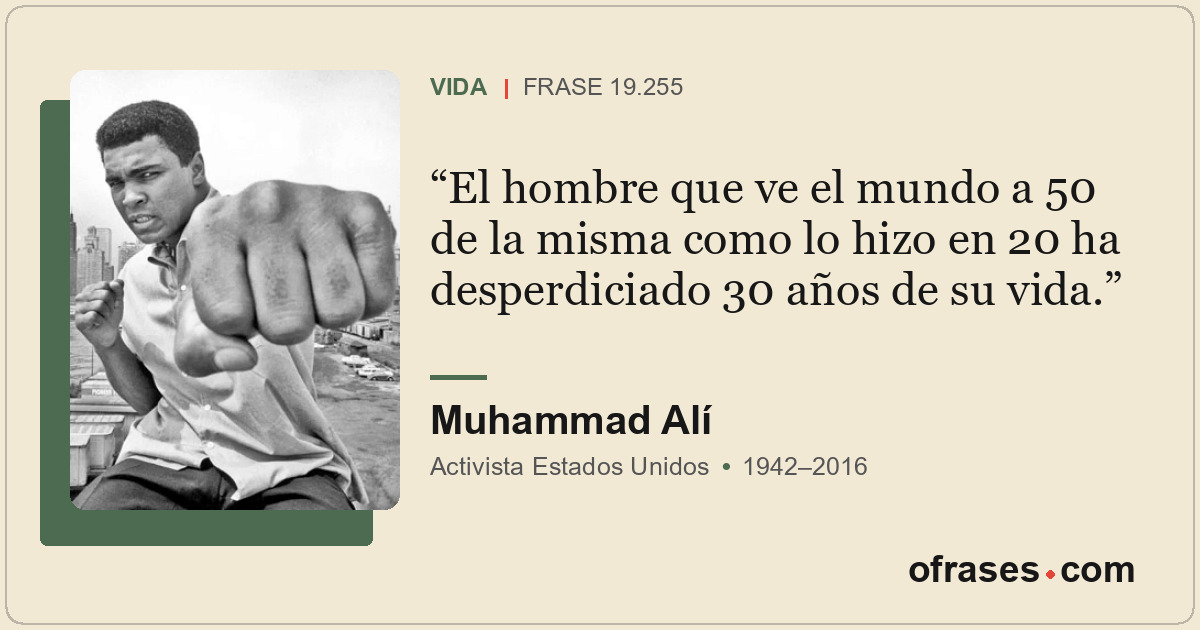 El hombre que ve el mundo a 50 de la misma como lo hizo en 20 ha desperdiciado 3...