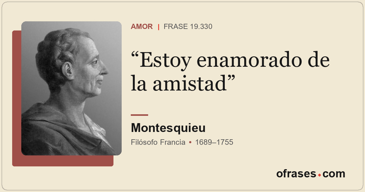 Estoy enamorado de la amistad