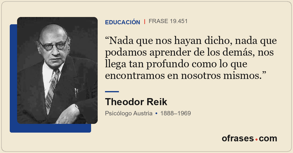 Nada que nos hayan dicho, nada que podamos aprender de los demás, nos llega tan...