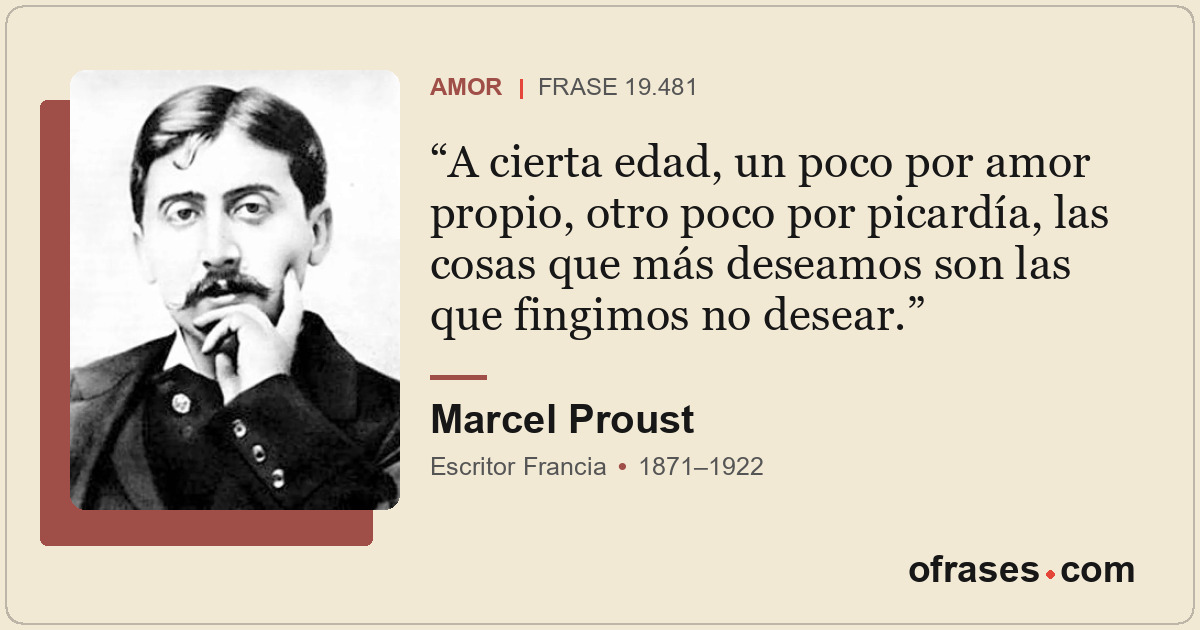 A cierta edad, un poco por amor propio, otro poco por picardía, las cosas que má...