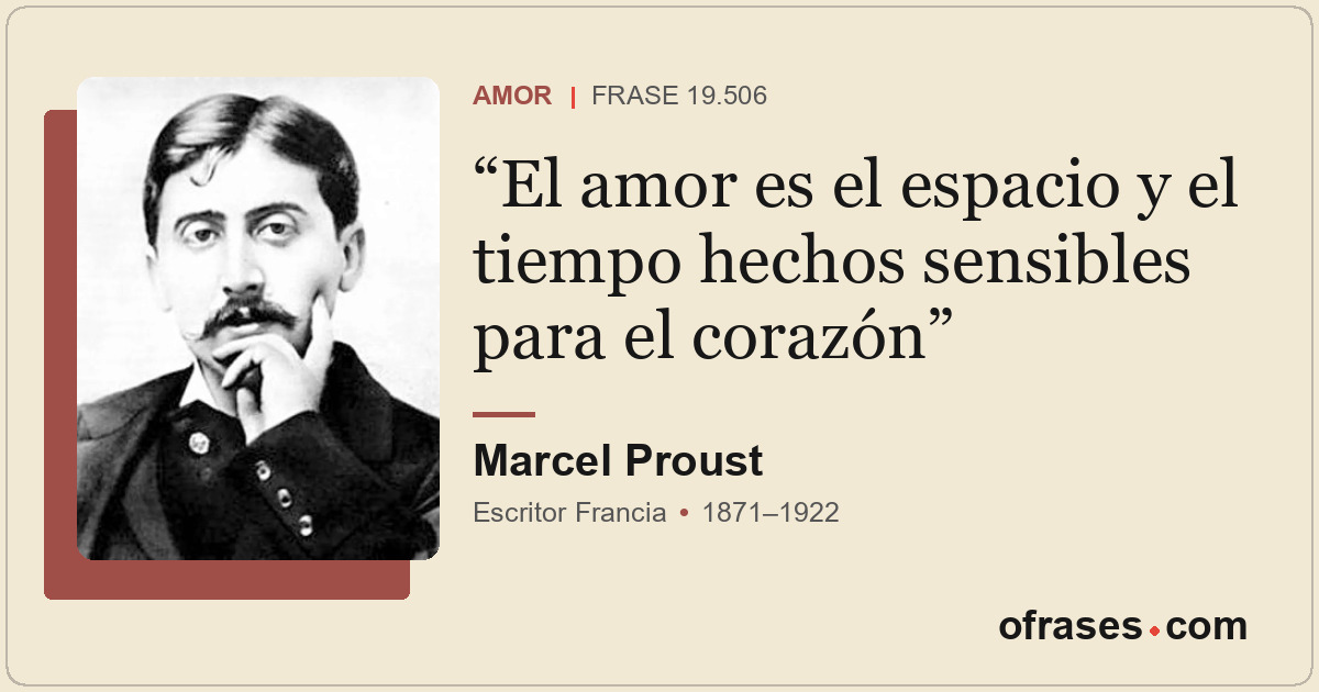 El amor es el espacio y el tiempo hechos sensibles para el corazón