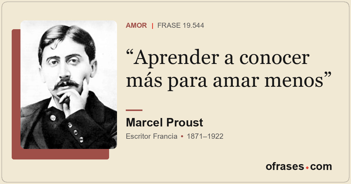 Aprender a conocer más para amar menos