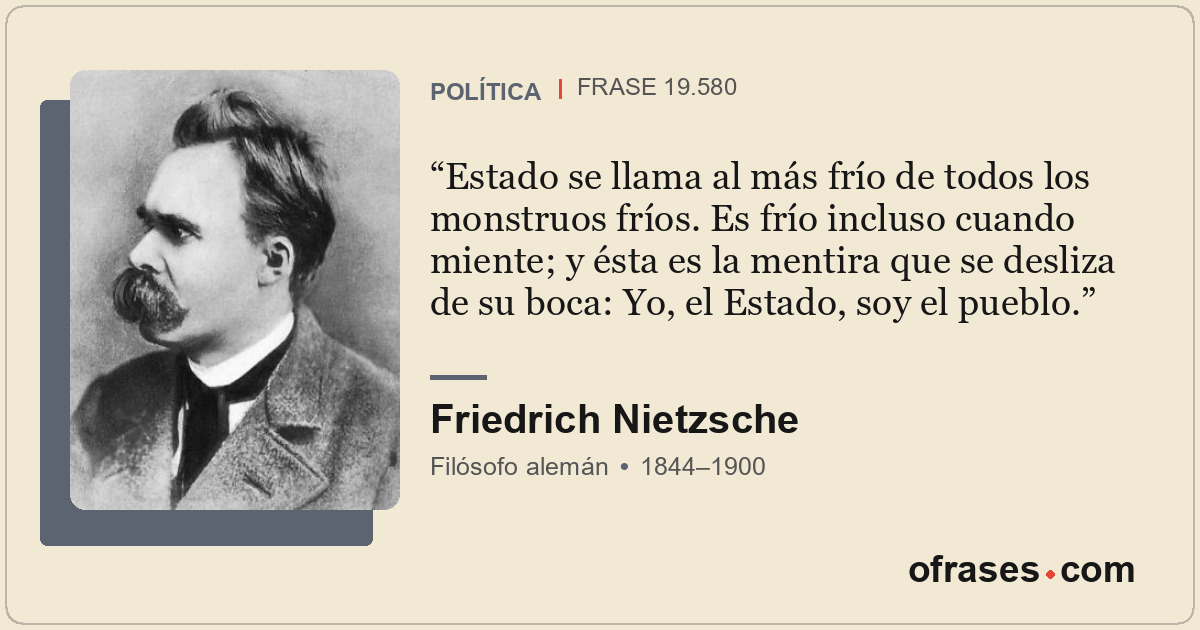 Estado se llama al más frío de todos los monstruos fríos. Es frío incluso cuando...
