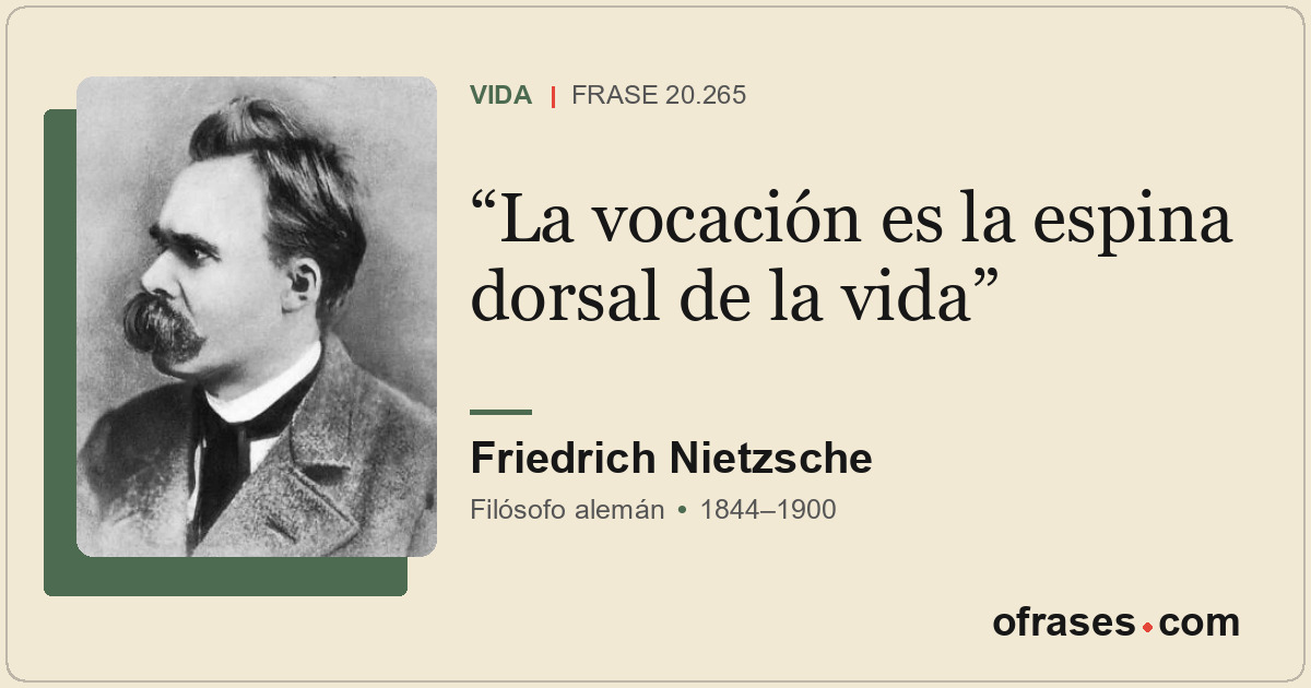 La vocación es la espina dorsal de la vida