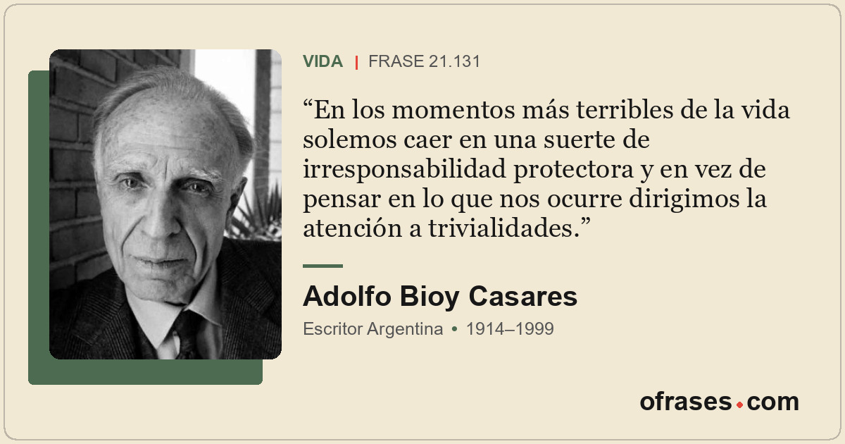 En los momentos más terribles de la vida solemos caer en una suerte de irrespons...