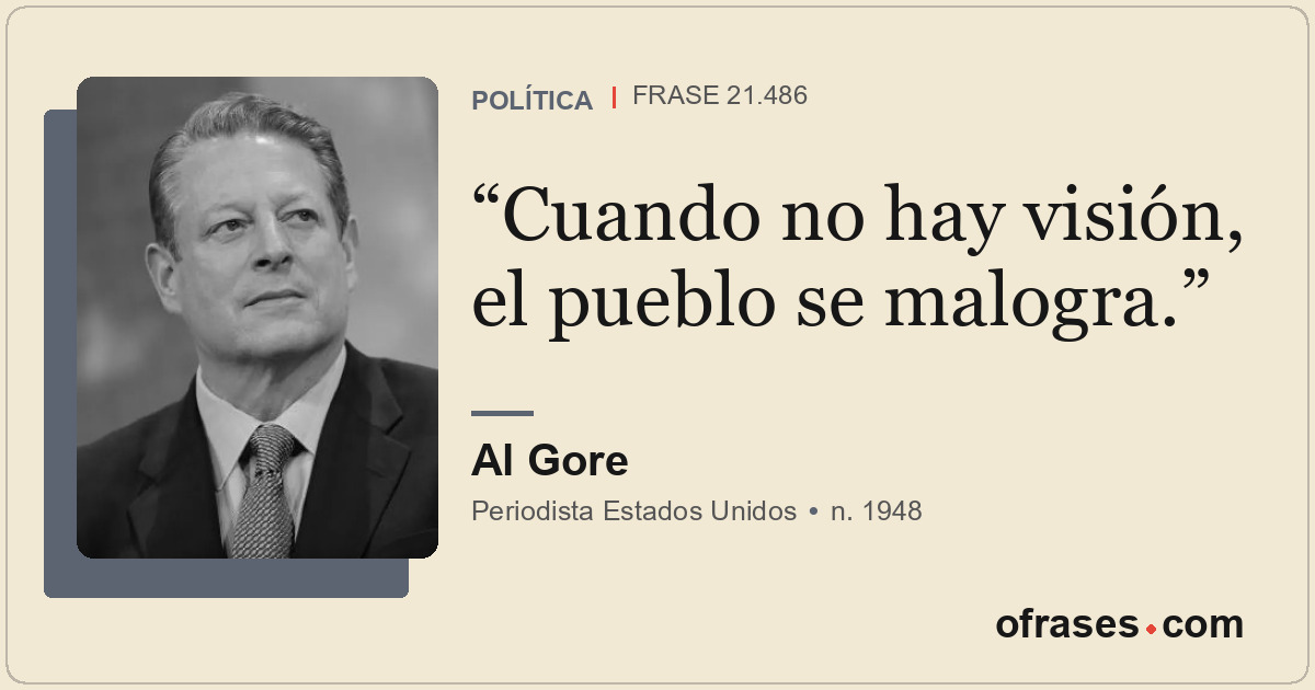 Cuando no hay visión, el pueblo se malogra.