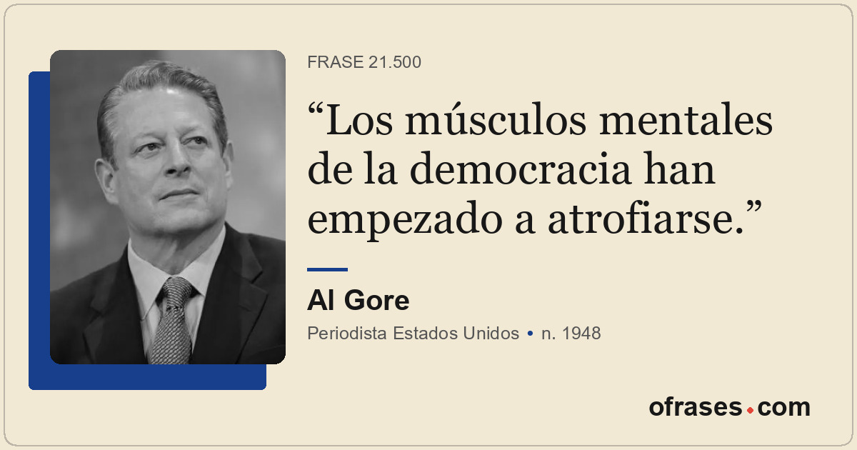 Los músculos mentales de la democracia han empezado a atrofiarse.