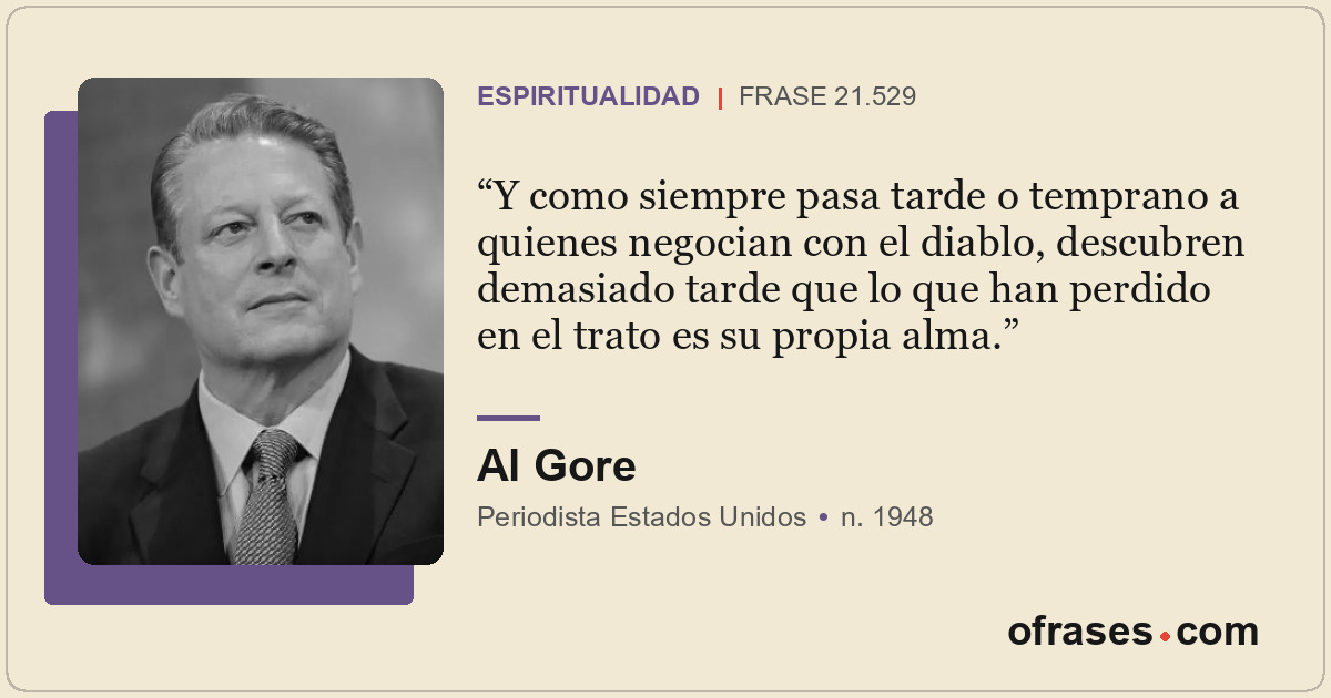 Y como siempre pasa tarde o temprano a quienes negocian con el diablo, descubren...