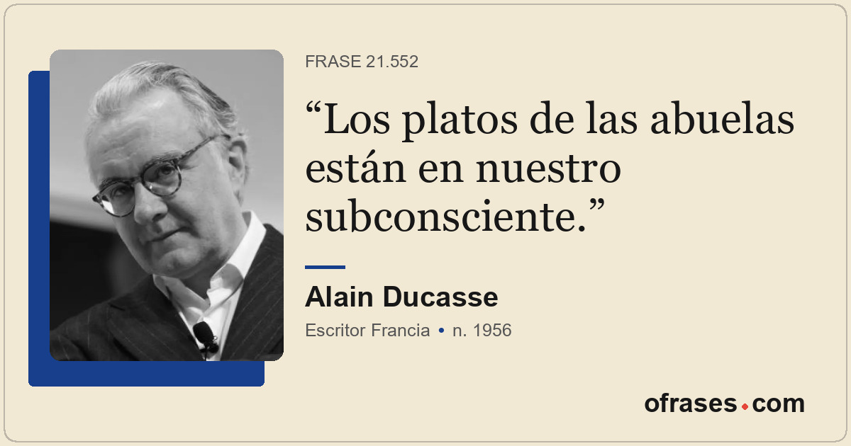Los platos de las abuelas están en nuestro subconsciente.