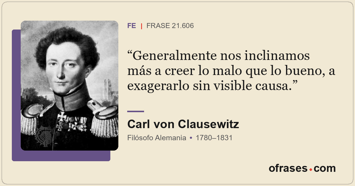 Generalmente nos inclinamos más a creer lo malo que lo bueno, a exagerarlo sin v...
