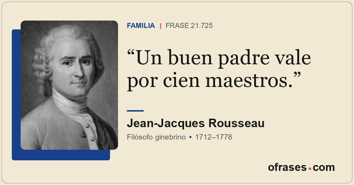 Un buen padre vale por cien maestros.