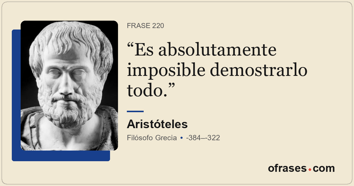 Es absolutamente imposible demostrarlo todo.