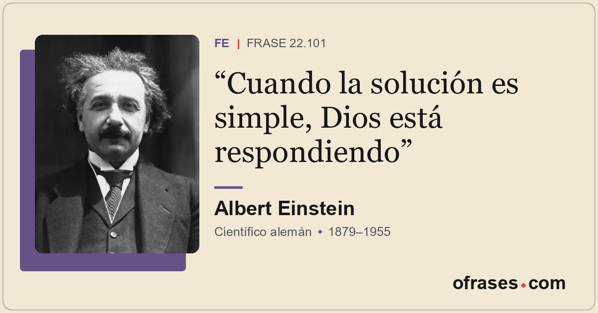 Cuando la solución es simple, Dios está respondiendo