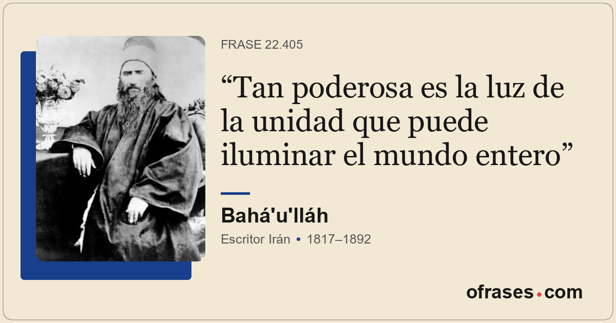 Tan poderosa es la luz de la unidad que puede iluminar el mundo entero