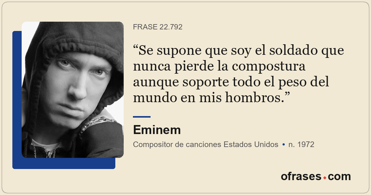 Se supone que soy el soldado que nunca pierde la compostura aunque soporte todo...